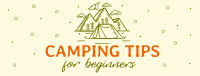 Camping Tips For Beginners Facebook Cover Design