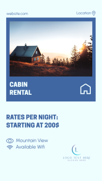 Cabin Rental Rates Instagram Story Preview