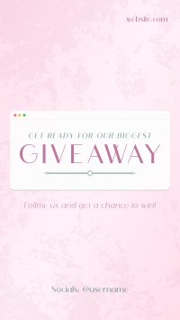 Elegant Chic Giveaway Facebook Story Design