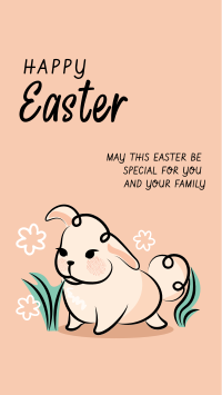 Easter Bunny Greeting Facebook story Image Preview