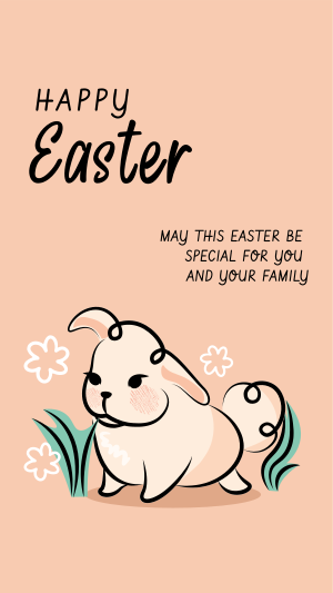 Easter Bunny Greeting Facebook story Image Preview