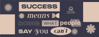 Quirky Success Quote Facebook cover Image Preview