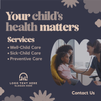 Children's Clinic Instagram Post Design