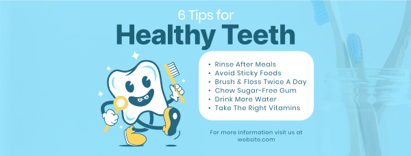 Dental Tips Facebook Cover Design Image Preview