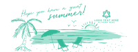Brush Summer Greeting Facebook cover Image Preview