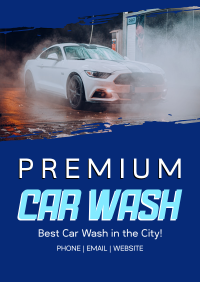 Premium Car Wash Poster Design