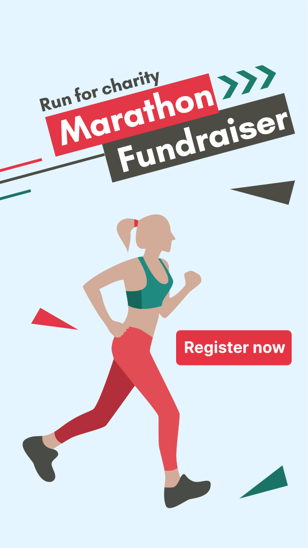 Marathon for Charity Instagram Story Design Image Preview