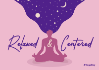 Galactic Yogi Postcard Design