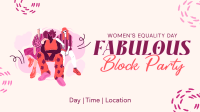 We Are Women Block Party Facebook Event Cover Design