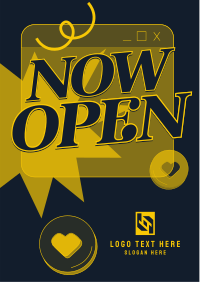 Retro Now Open Flyer Image Preview
