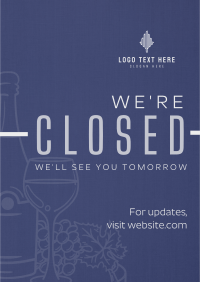 Minimalist Closed Restaurant Flyer Image Preview
