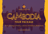 Cambodia Travel Postcard Image Preview