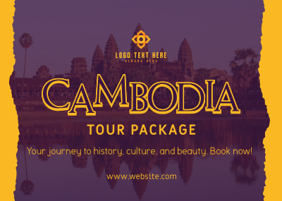 Cambodia Travel Postcard Image Preview