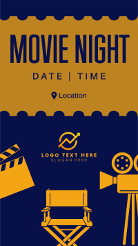 Minimalist Movie Night Facebook Story Design