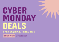 Quirky Cyber Monday Postcard Image Preview