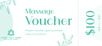 Chic Massage Gift Certificate Design