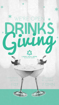 Drinksgiving Store Hours Facebook Story Preview