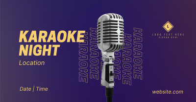 Karaoke Night Gradient Facebook ad Image Preview