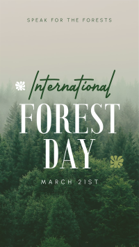 Minimalist Forest Day Facebook story Image Preview
