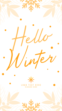 Snowy Winter Greeting Instagram Reel Design