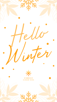 Snowy Winter Greeting Instagram reel Image Preview