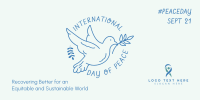 Peace Dove Outline Twitter post Image Preview