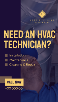 HVAC Technician Instagram Story Design