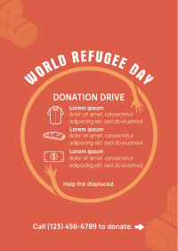 World Refugee Day Donations Poster Design