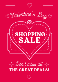 Minimalist Valentine's Day Sale Poster Design