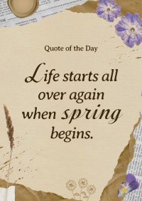 Scrapbook Spring Quote Poster Preview