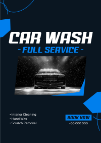 Carwash Full Service Poster Design