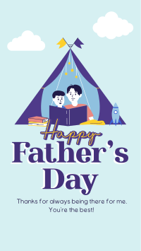 Father & Son Tent Facebook Story Design
