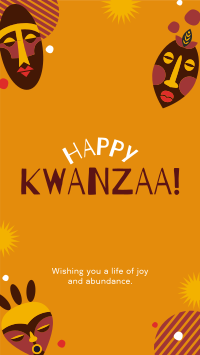 Kwanzaa Mask Facebook Story Design