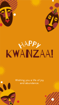 Kwanzaa Mask Facebook Story Image Preview