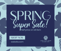 Spring Has Sprung Sale Facebook Post Design