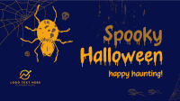 Halloween Spider Greeting Facebook event cover Image Preview