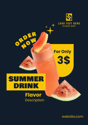 Summer Drink Flavor  Poster Image Preview