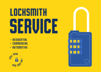 Locksmith Services Postcard Design