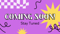 Coming Soon Curly Lines Facebook Event Cover Image Preview