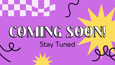 Coming Soon Curly Lines Facebook event cover Image Preview