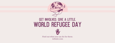 World Refugee Day Dove Facebook cover Image Preview