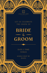 Decorative Heart Wedding Invitation Preview