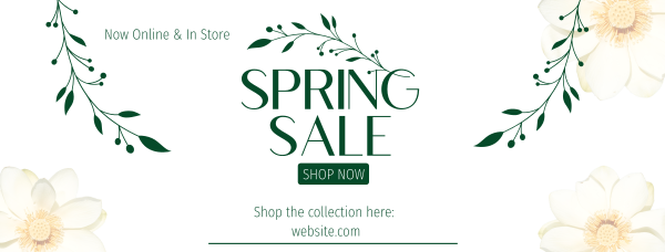 Aesthetic Spring Sale  Facebook Cover Design Image Preview