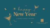 Cheers to the New Year Facebook event cover Image Preview