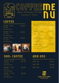 Simple Coffee Shop Menu Design