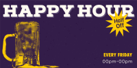 Retro Happy Hour Twitter post Image Preview