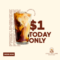$1 Large Coffee Upgrade Instagram post Image Preview