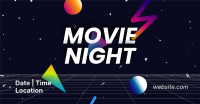 Movie Night Retro Facebook Ad Design