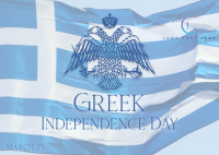 Traditional Greek Independence Day Postcard Design