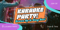 Karaoke Party Star Twitter Post Design